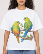 Mockup Boxy Heavyweight Tee White female close-up 10