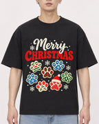 Mockup Boxy Heavyweight Tee Black male close-up 01