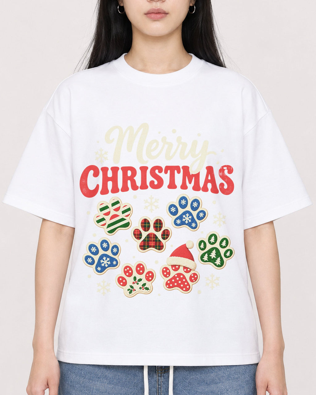 Mockup Boxy Heavyweight Tee White female close-up 01