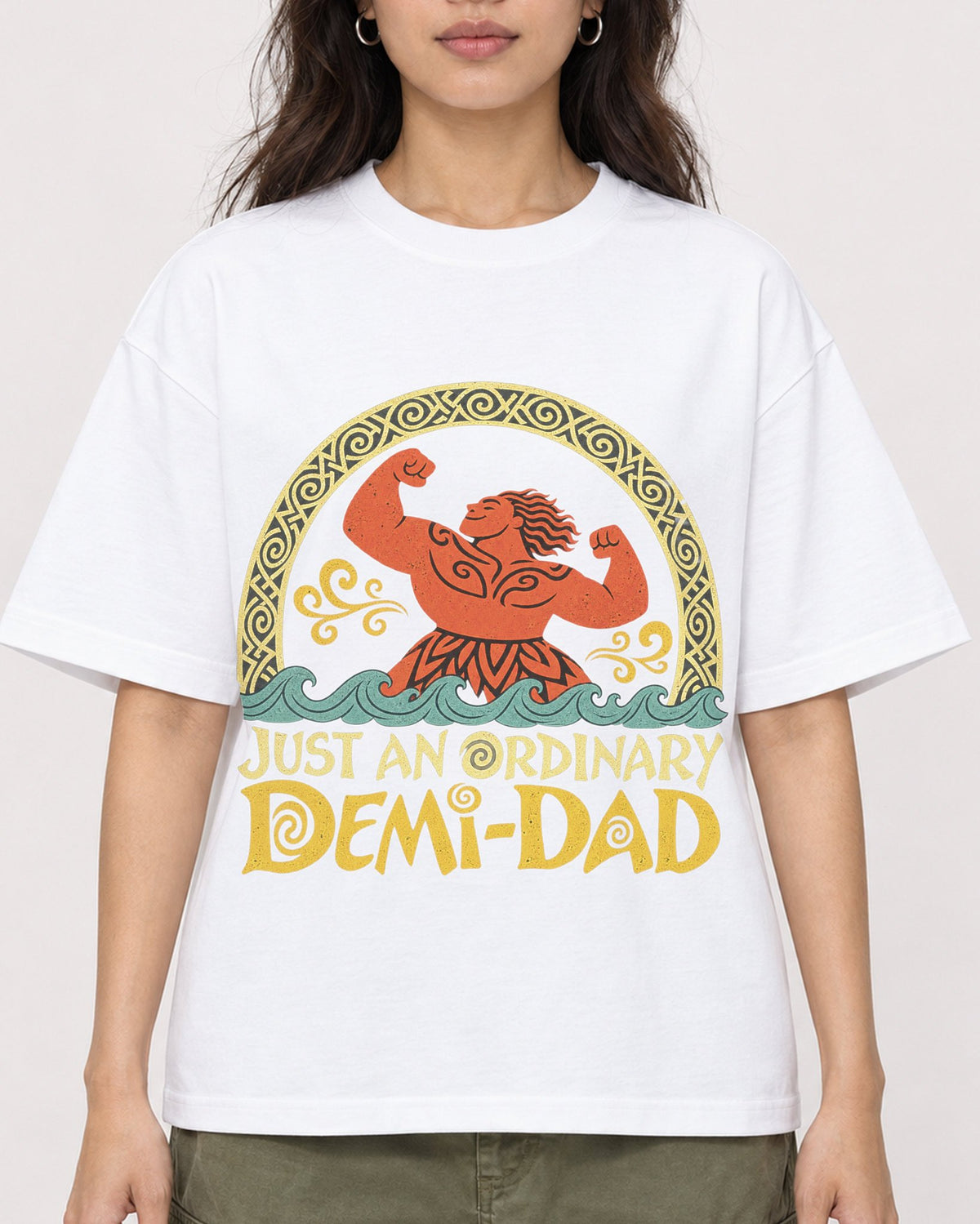 Mockup Boxy Heavyweight Tee White female close-up 02
