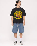Mockup Boxy Heavyweight Tee Black male full-body 43