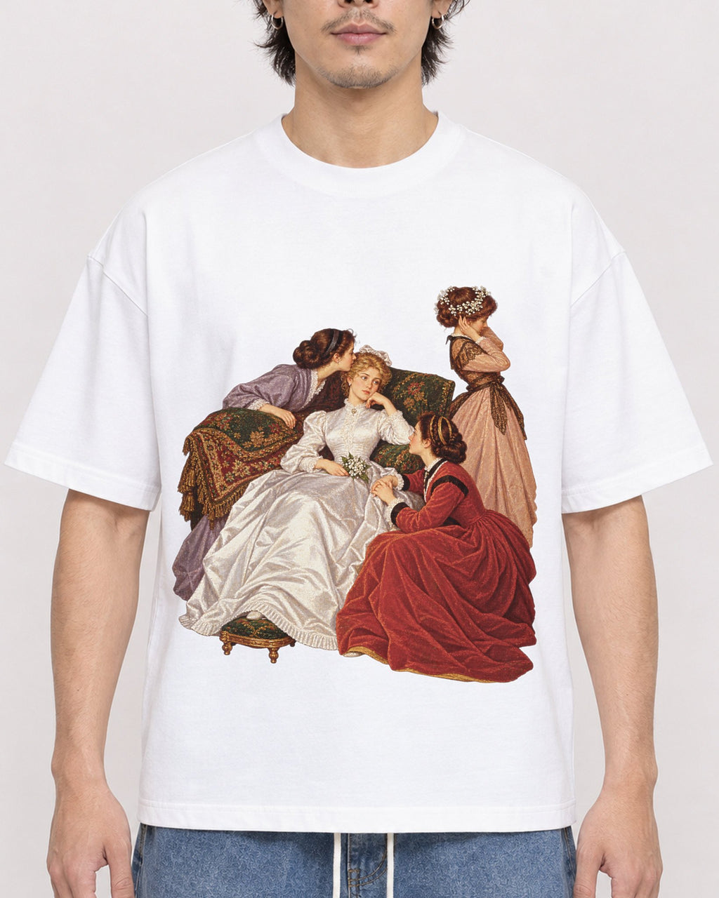 Mockup Boxy Heavyweight Tee White male close-up 03