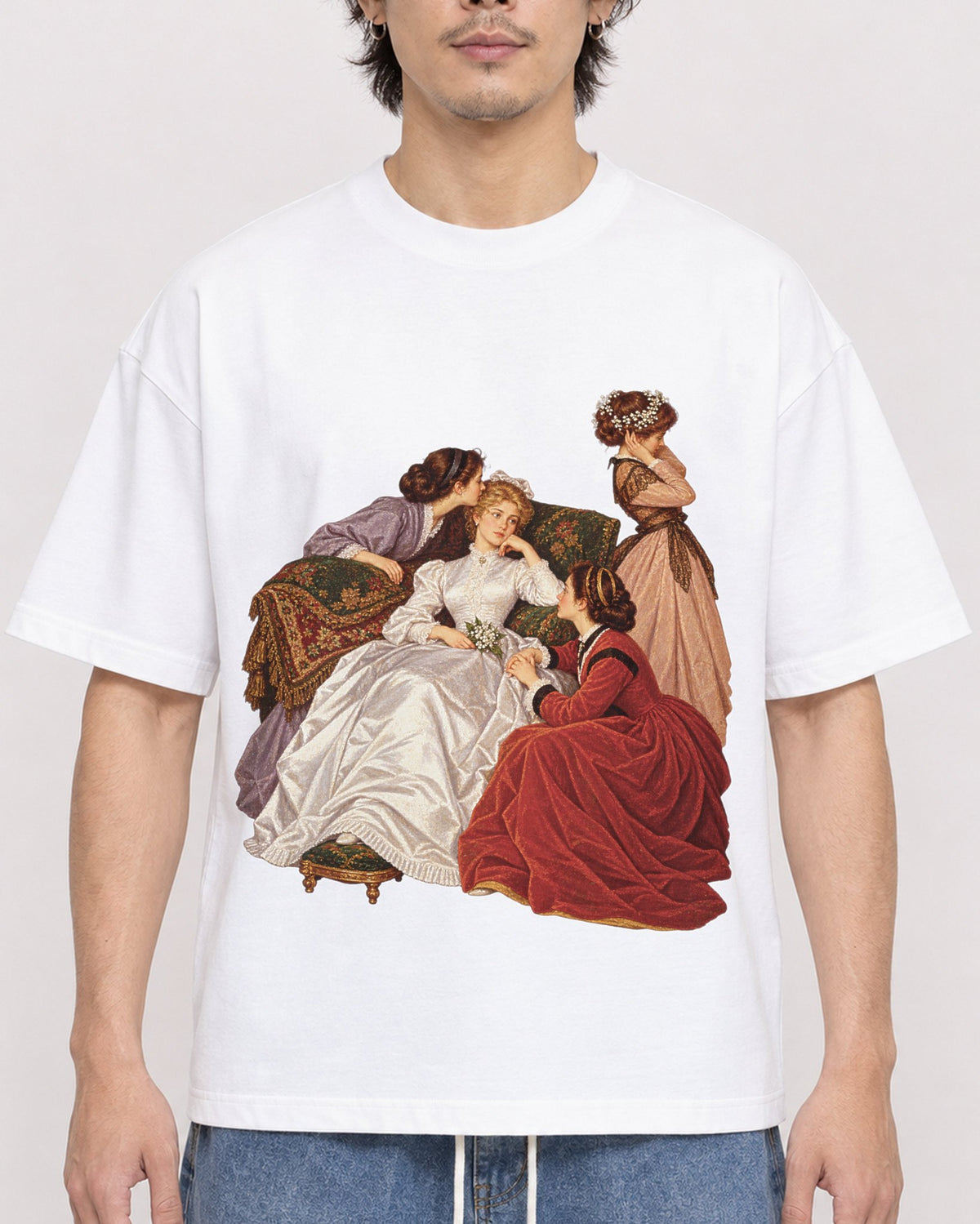 Mockup Boxy Heavyweight Tee White male close-up 03