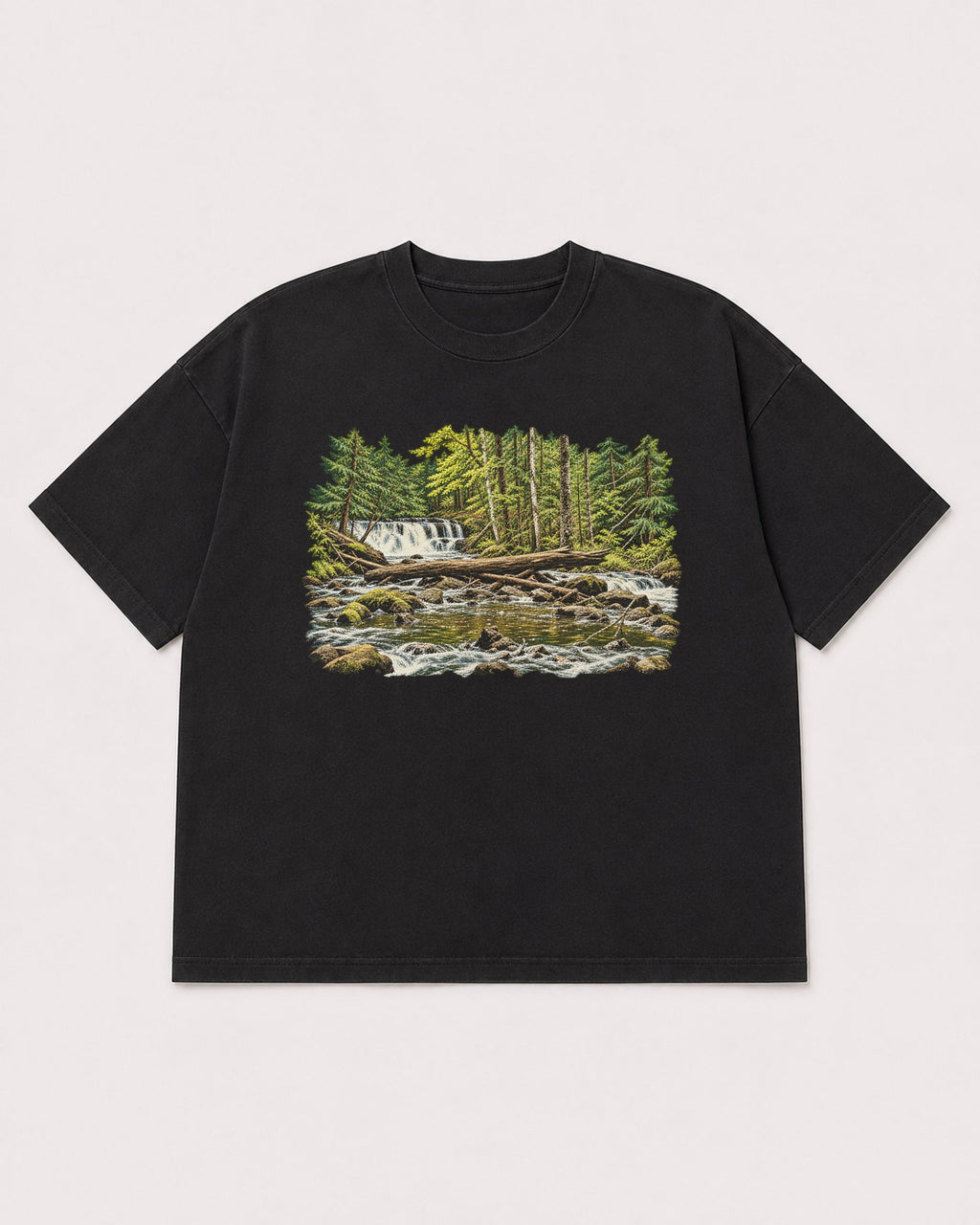 Mockup Boxy Heavyweight Tee Black product