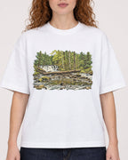 Mockup Boxy Heavyweight Tee White female close-up 09