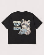 Mockup Boxy Heavyweight Tee Black product
