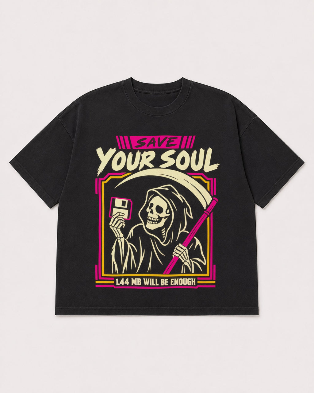 Mockup Boxy Heavyweight Tee Black product