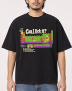 Mockup Boxy Heavyweight Tee Black male close-up 22