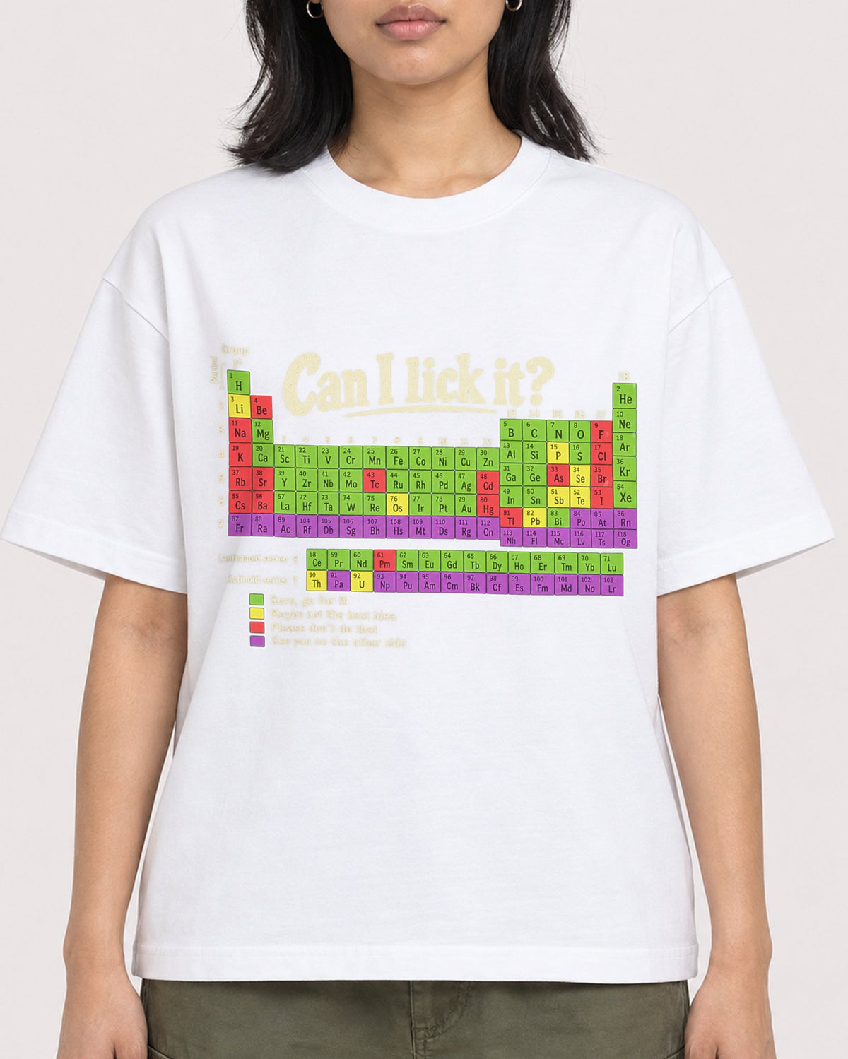 Mockup Boxy Heavyweight Tee White female close-up 22