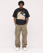 Mockup Boxy Heavyweight Tee Black male full-body 04