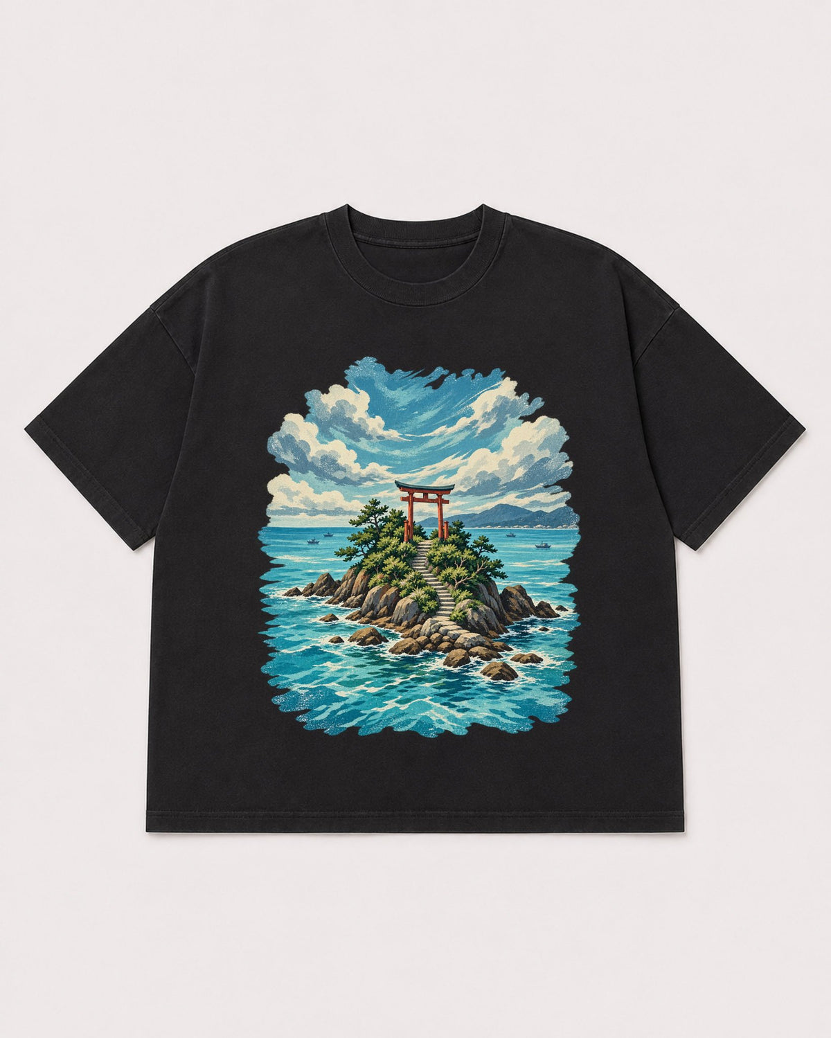 Mockup Boxy Heavyweight Tee Black product