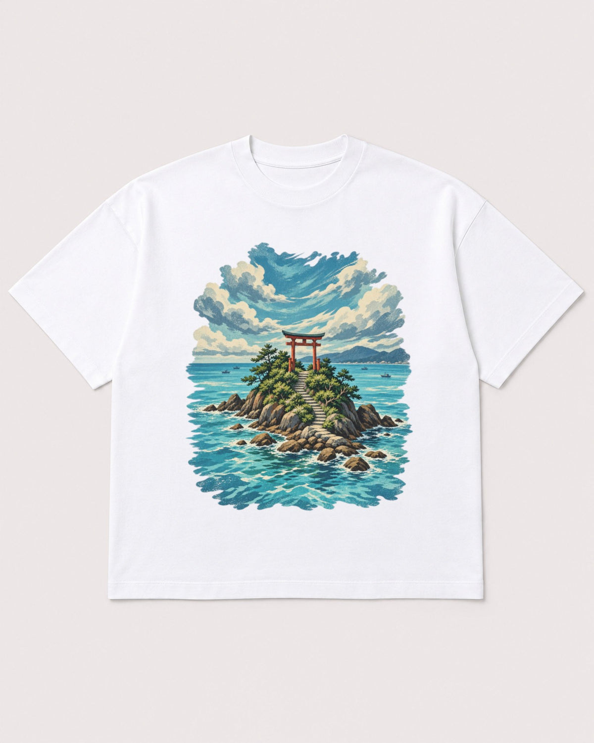 Mockup Boxy Heavyweight Tee White product