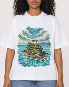 Mockup Boxy Heavyweight Tee White female close-up 05