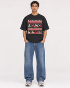 Mockup Boxy Heavyweight Tee Black male full-body 10