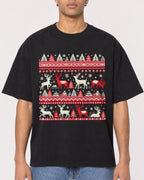 Mockup Boxy Heavyweight Tee Black male close-up 10