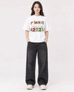 Mockup Boxy Heavyweight Tee White female full-body 03