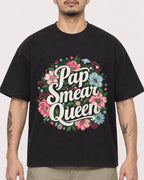 Mockup Boxy Heavyweight Tee Black male close-up 12