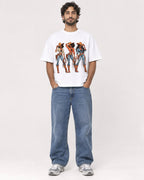 Mockup Boxy Heavyweight Tee White male full-body 17