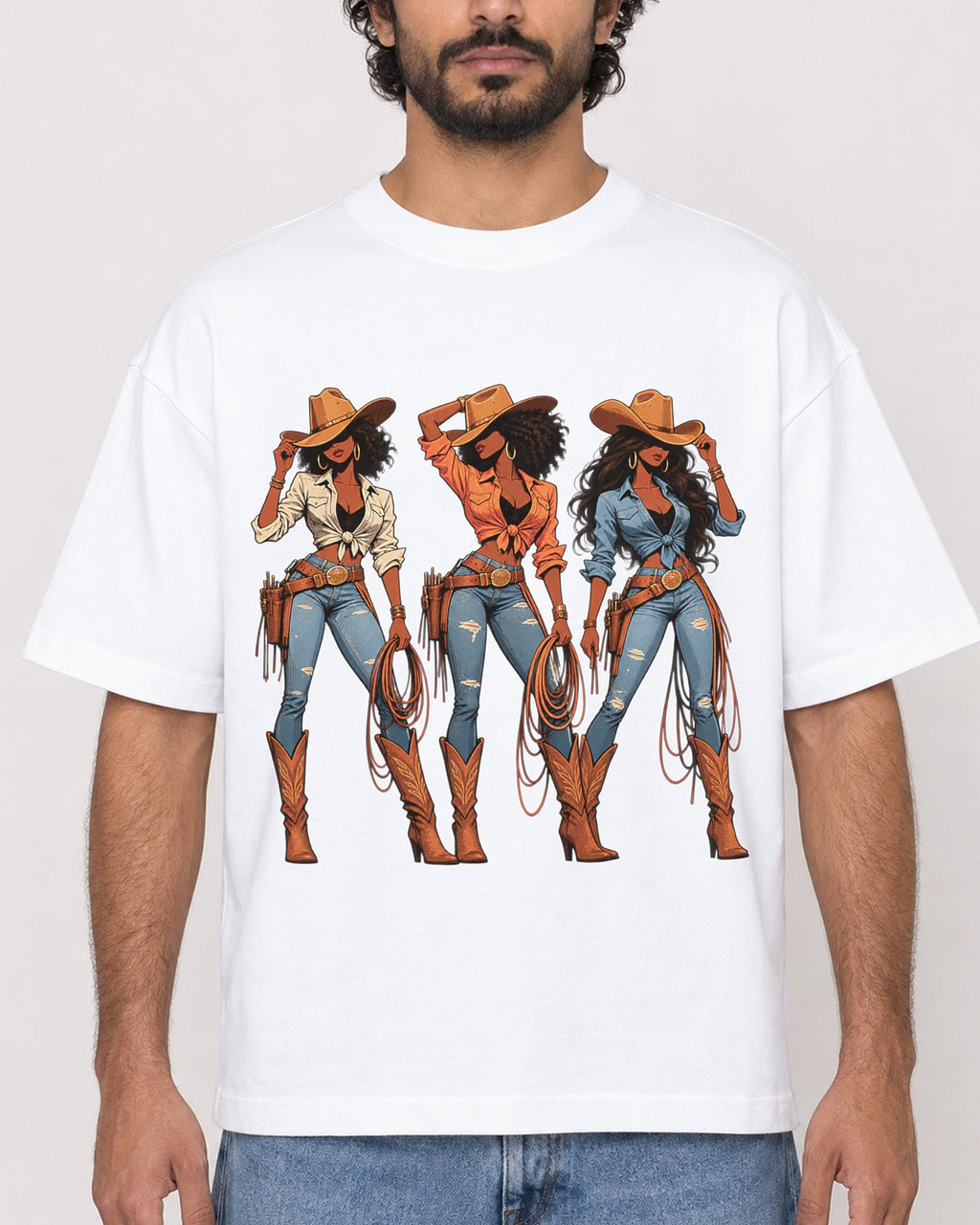 Mockup Boxy Heavyweight Tee White male close-up 17