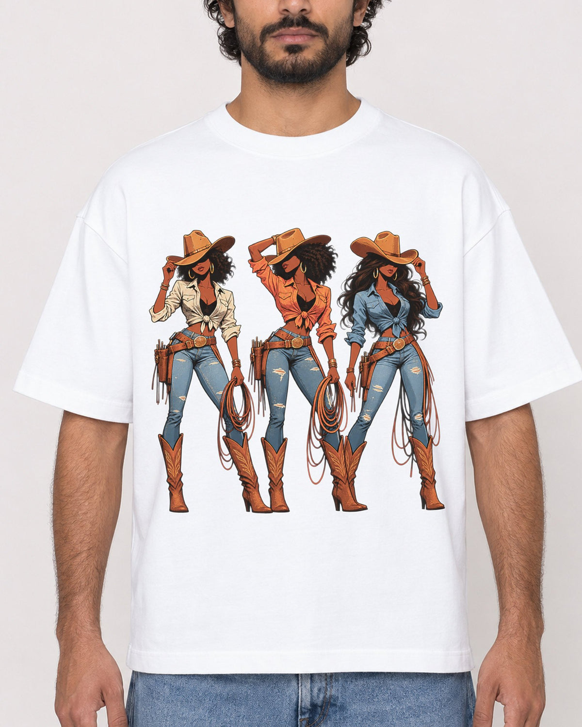 Mockup Boxy Heavyweight Tee White male close-up 17