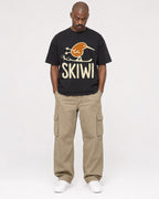 Mockup Boxy Heavyweight Tee Black male full-body 44