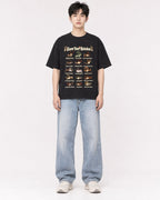 Mockup Boxy Heavyweight Tee Black male full-body 01