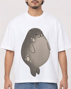 Mockup Boxy Heavyweight Tee White male close-up 02
