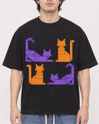 Mockup Boxy Heavyweight Tee Black male close-up 03