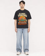 Mockup Boxy Heavyweight Tee Black male full-body 13