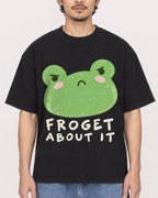 Mockup Boxy Heavyweight Tee Black male close-up 02