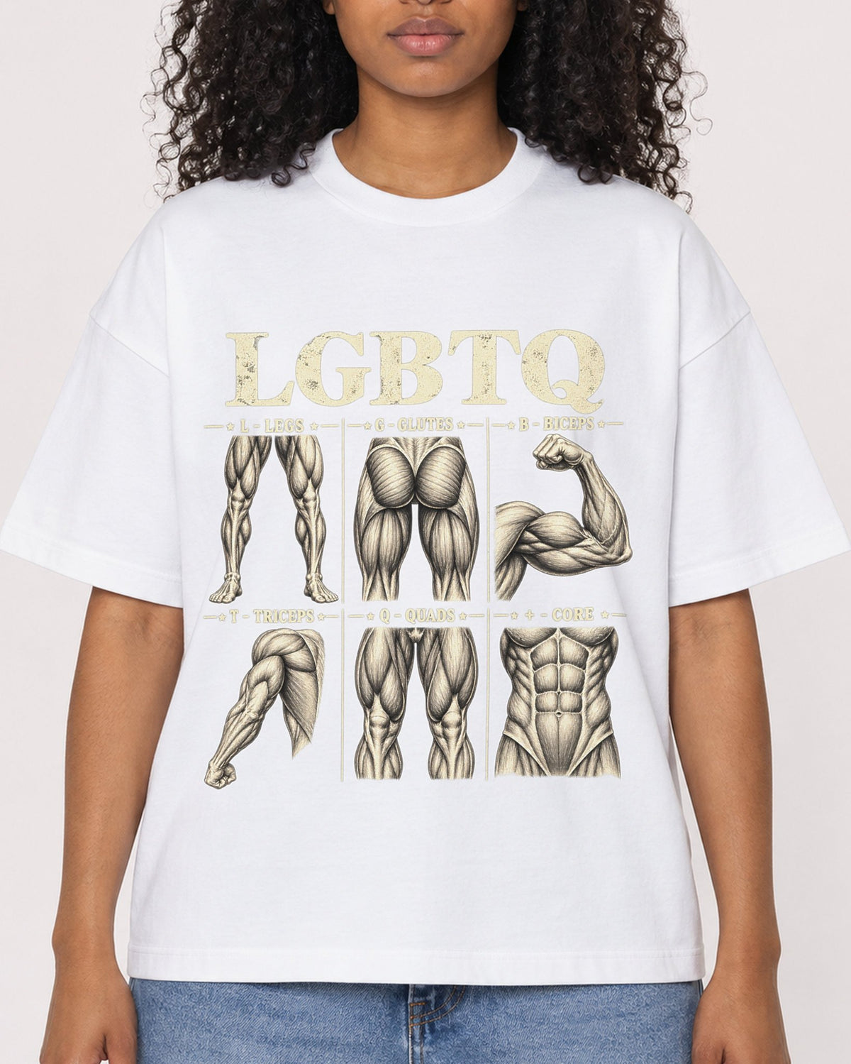 Mockup Boxy Heavyweight Tee White female close-up 05