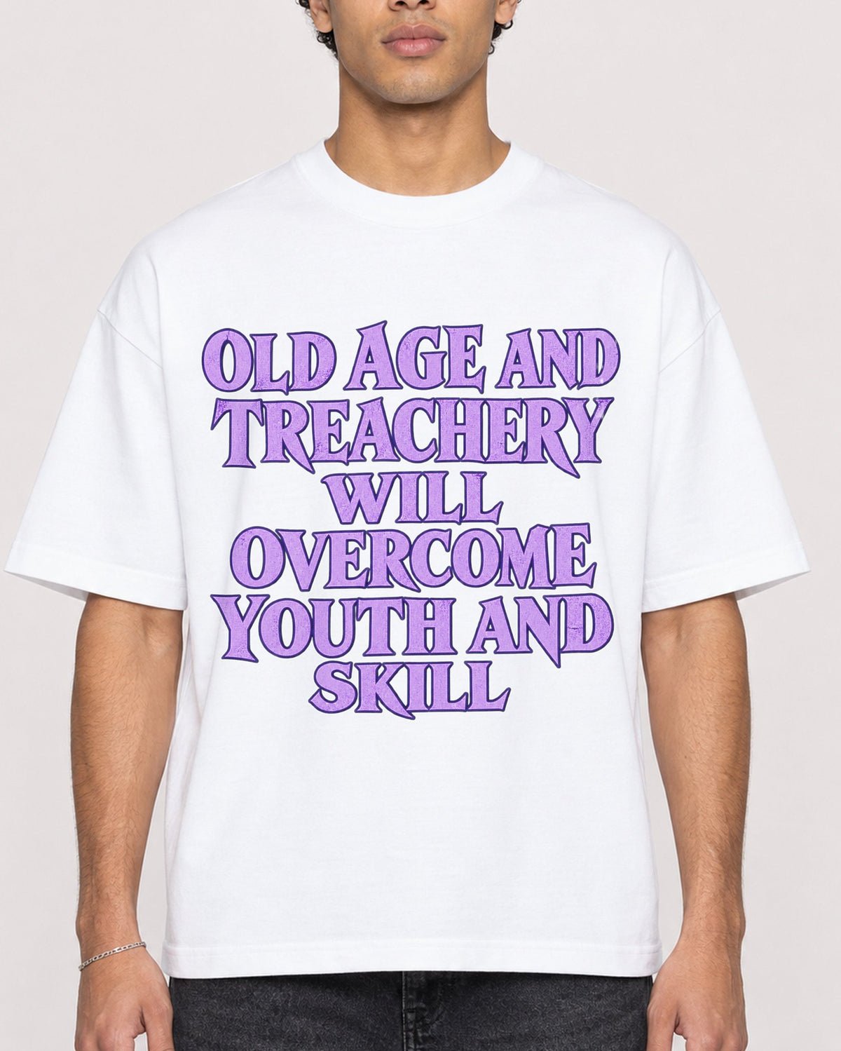 Mockup Boxy Heavyweight Tee White male close-up 10