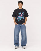 Mockup Boxy Heavyweight Tee Black male full-body 46