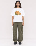 Mockup Boxy Heavyweight Tee White female full-body 02