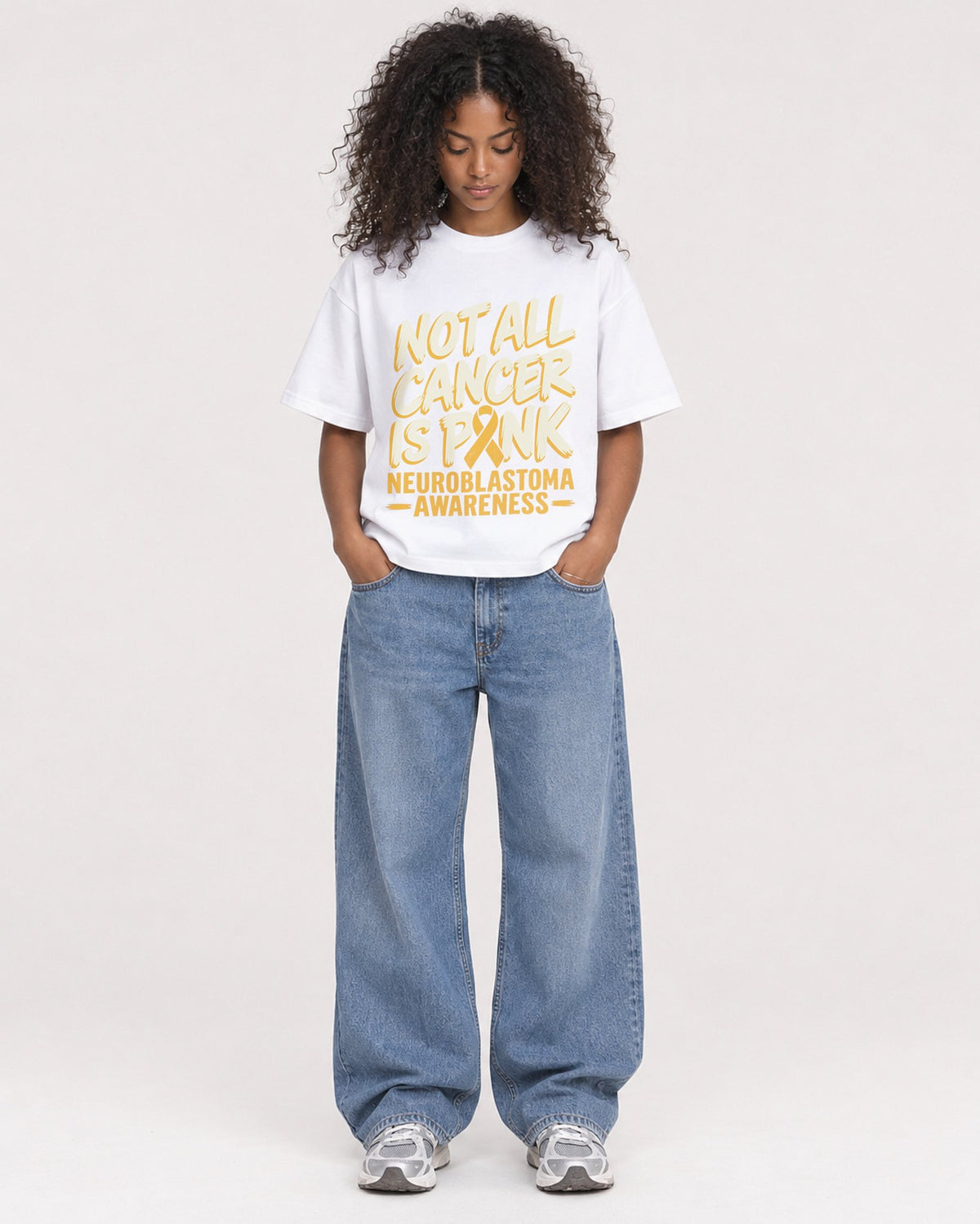 Mockup Boxy Heavyweight Tee White female full-body 05