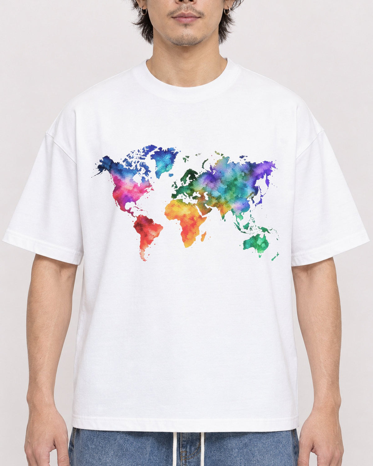 Mockup Boxy Heavyweight Tee White male close-up 03