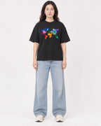 Mockup Boxy Heavyweight Tee Black female full-body 03