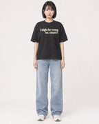 Mockup Boxy Heavyweight Tee Black female full-body 11