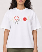 Mockup Boxy Heavyweight Tee White female close-up 07