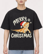 Mockup Boxy Heavyweight Tee Black male close-up 01