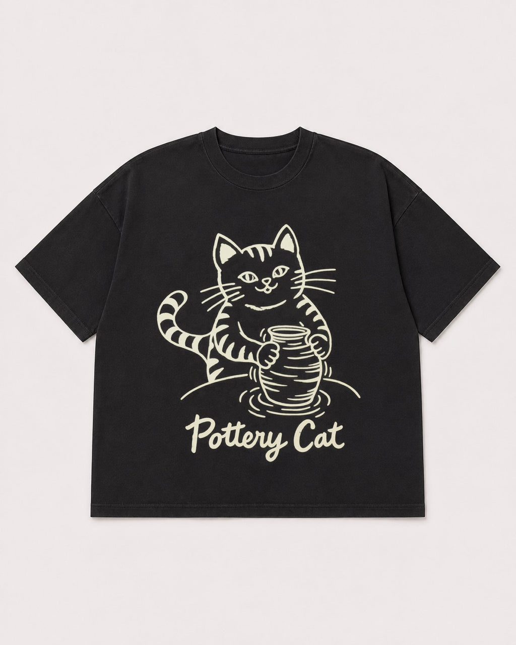 Mockup Boxy Heavyweight Tee Black product