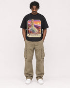 Mockup Boxy Heavyweight Tee Black male full-body 04
