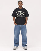 Mockup Boxy Heavyweight Tee Black male full-body 14