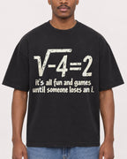 Mockup Boxy Heavyweight Tee Black male close-up 14