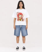 Mockup Boxy Heavyweight Tee White female full-body 46