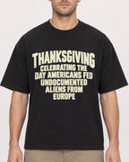 Mockup Boxy Heavyweight Tee Black male close-up 08