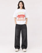 Mockup Boxy Heavyweight Tee White female full-body 03