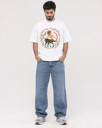 Mockup Boxy Heavyweight Tee White male full-body 07