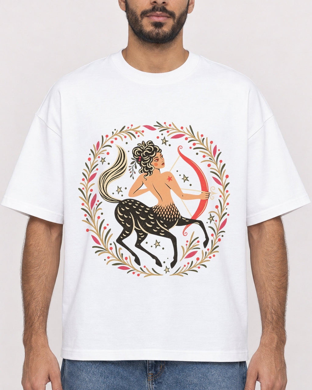 Mockup Boxy Heavyweight Tee White male close-up 07