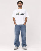 Mockup Boxy Heavyweight Tee White male full-body 17